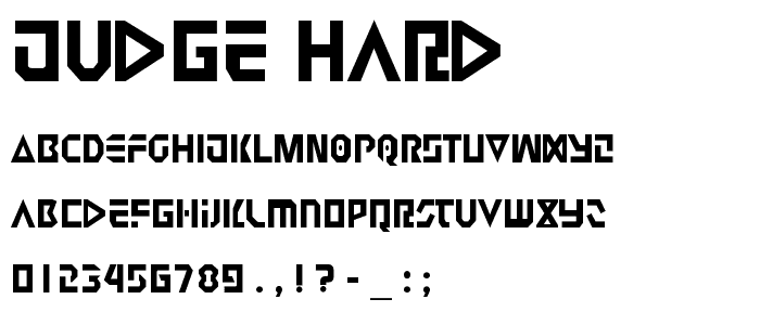 Judge Hard font